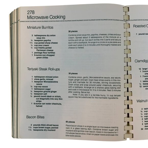 Colorado Cache Cookbook Junior League Denver 10th Anniversary Ltd Ed Spiral 1988 - Picture 11 of 12